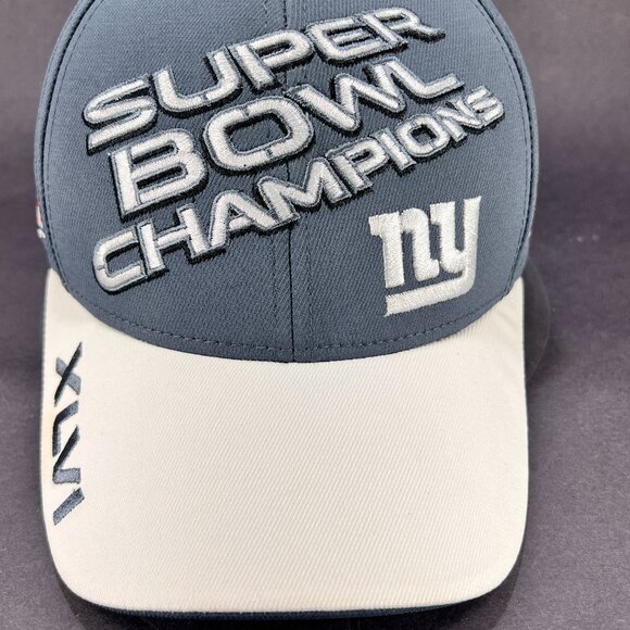 New York Giants NFL Fitted OSFA Cap Hat Reebok Gray Super Bowl Football Mens - Picture 8 of 16